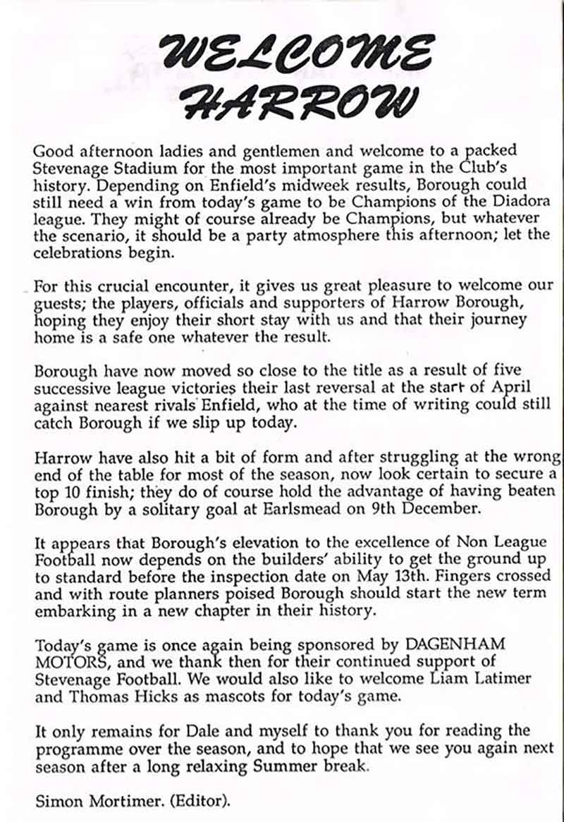 Now, who gets first dibs on the editorial. Is it the gaffer? Maybe the chairman? Nope – it's the programme editor.