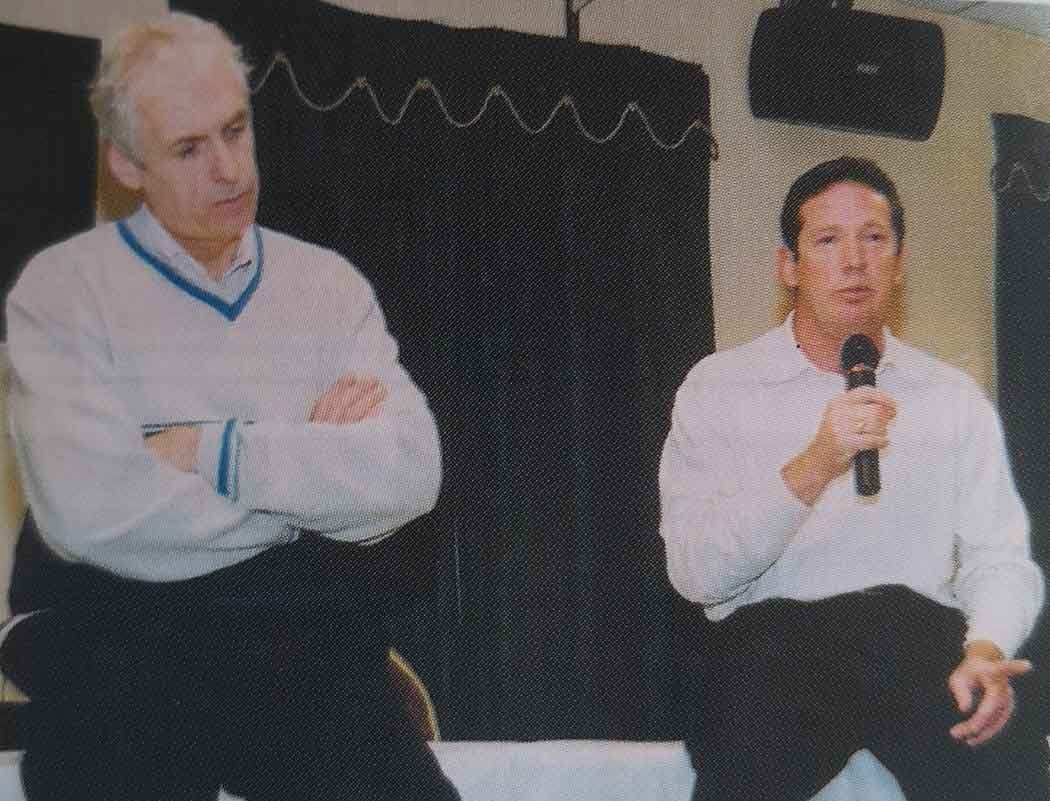 Phil Wallace and Paul Fairclough talking about You're The Manager at a fans' forum